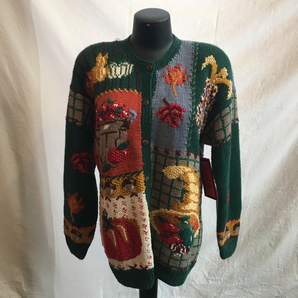 Vintage Sweaters - Signatures by Northern Isles Thanksgiving Sweater